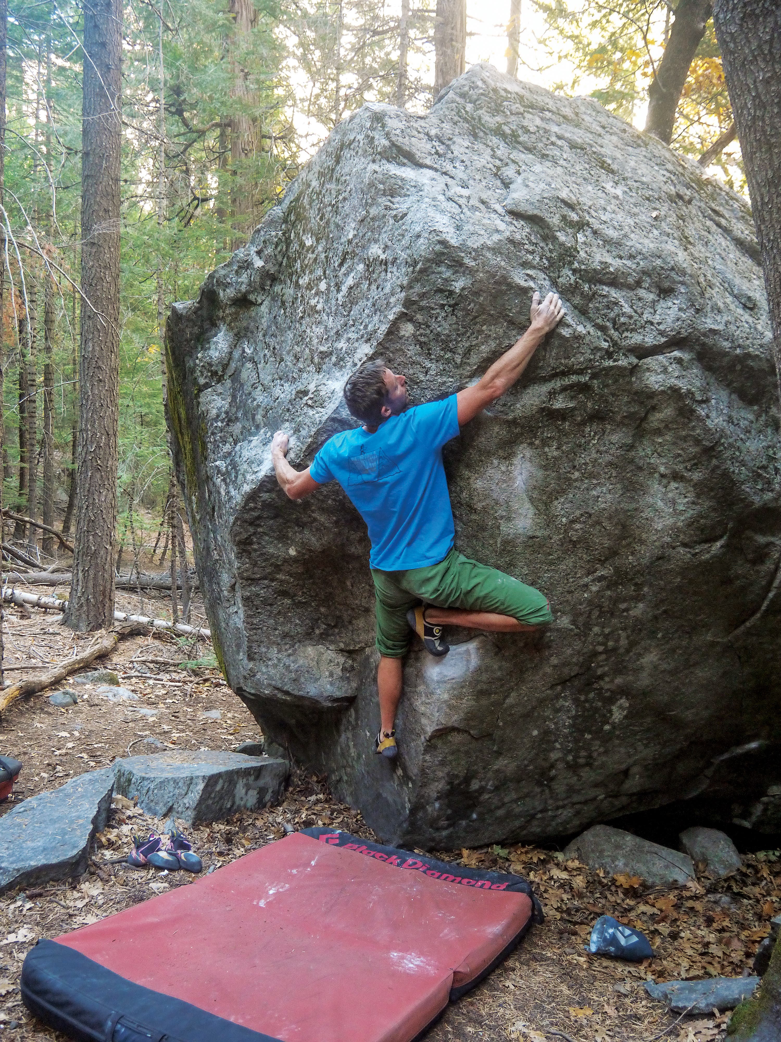 Tommy Caldwell Cathedral Boulders Fishhead Yosemite Bouldering Rock Climbing