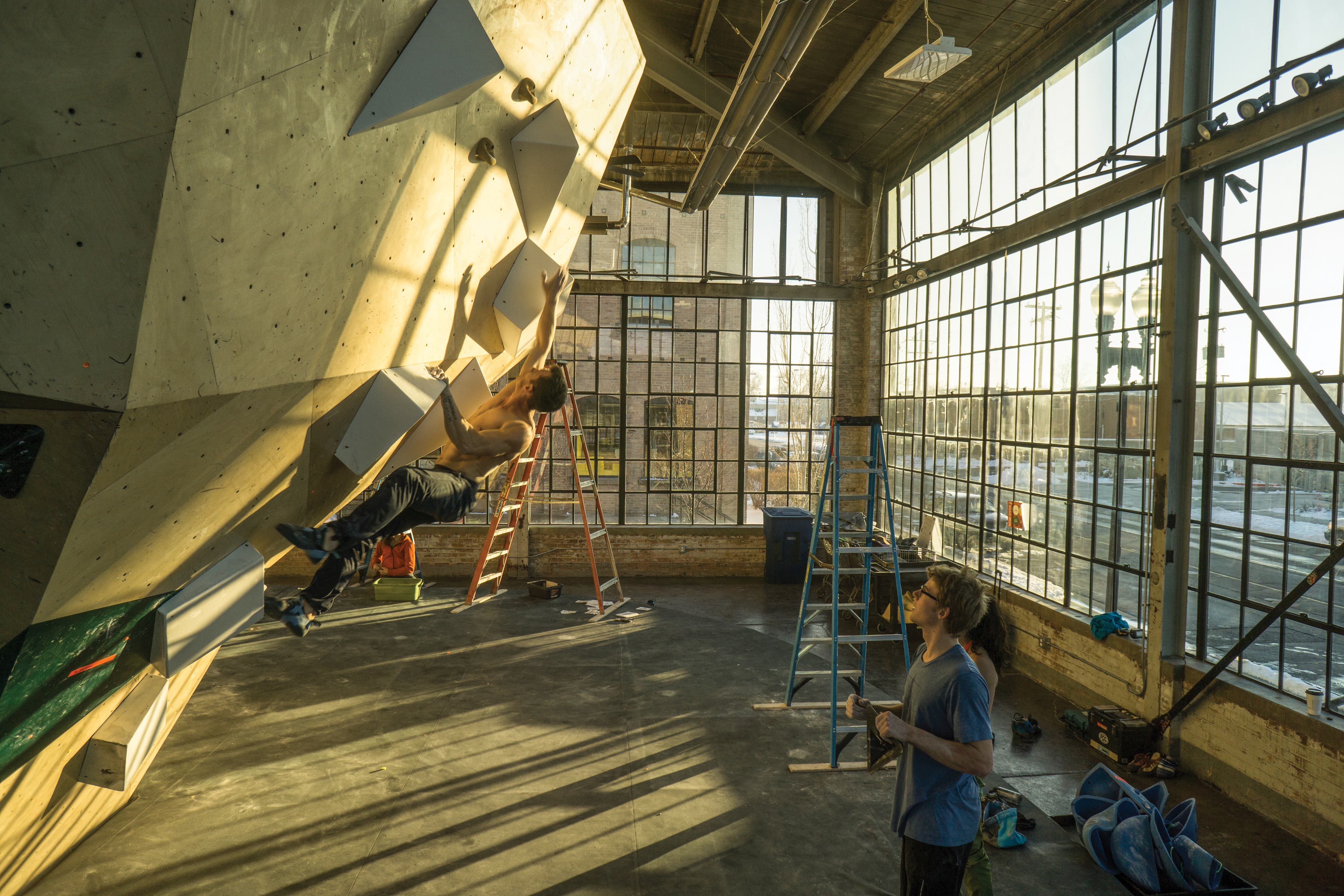 Joel Zerr volume The Front skate style route setting volumes rock climbing gym