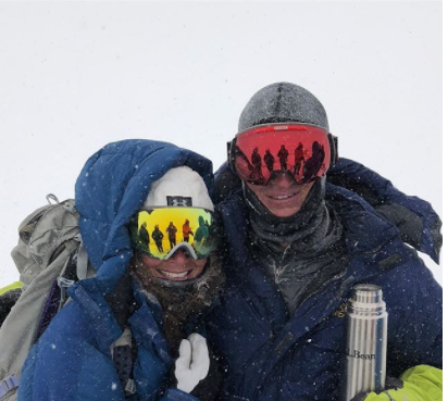 Andrew and Andrea on Quandary Andrew Hamilton Colorado Winter 14er Speed Record