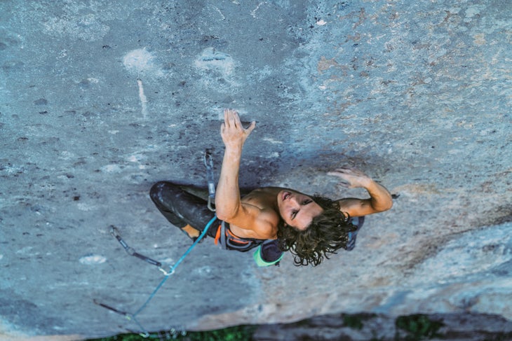 Young climber striving to be faster, higher, stronger