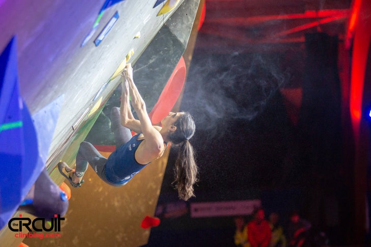 30725505_1020317328119705_6335417653154283520_o Fanny Gibert 2018 IFSC Bouldering World Cup Meiringen Climbing Competition