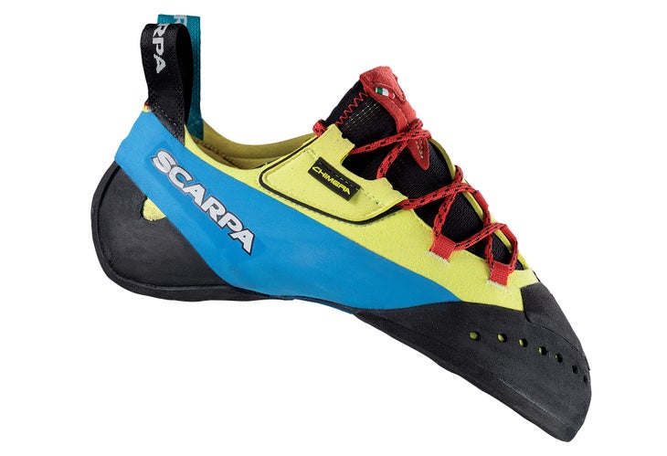 CHIMERA_YellowBlackVividBlue-EST_gn-web Scarpa Chimera Rock Climbing Shoes Bouldering Steep Sport