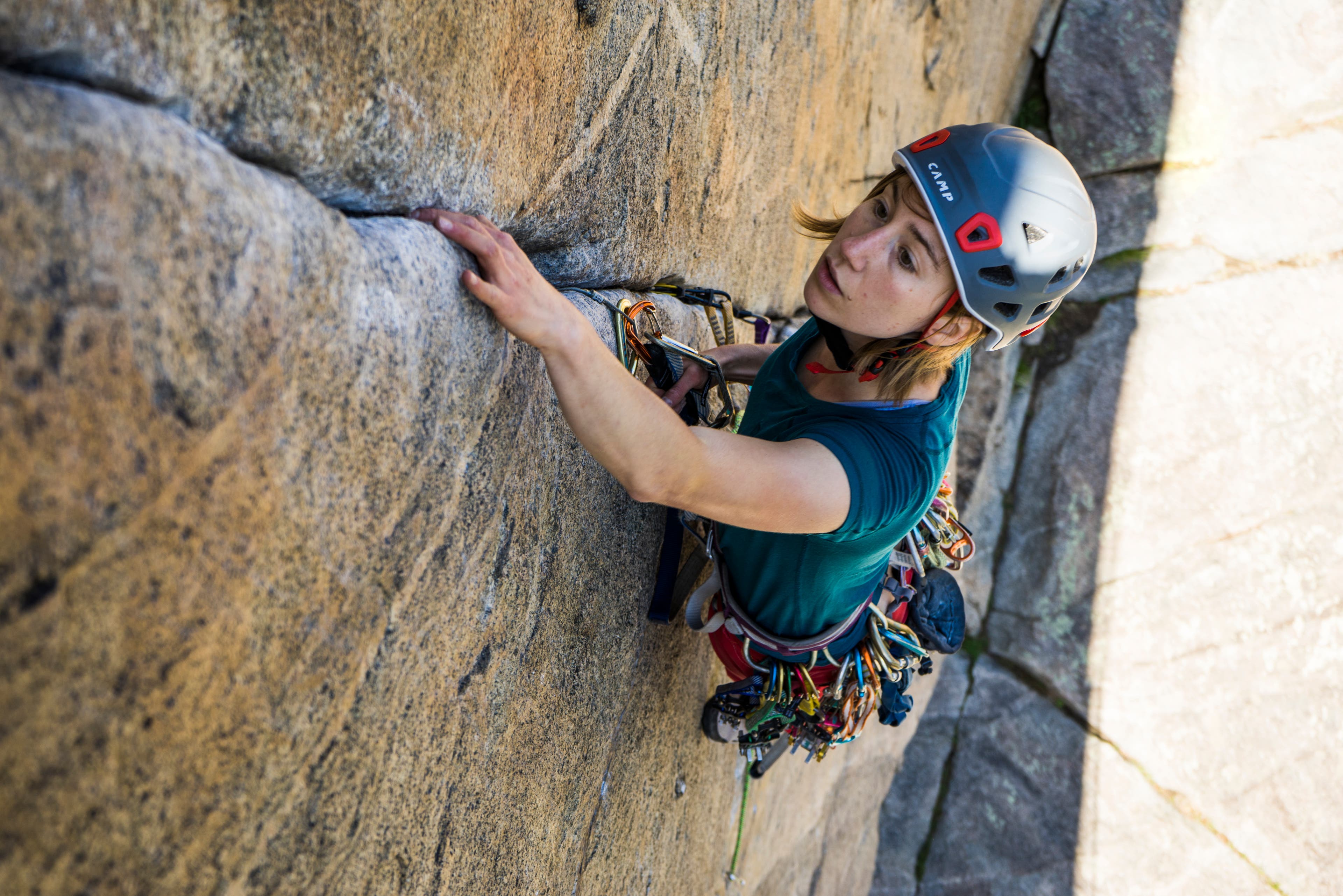 aid_03-web Corey Buhay Crack Climbing Boulder Canyon Trad Aid Practice Rock