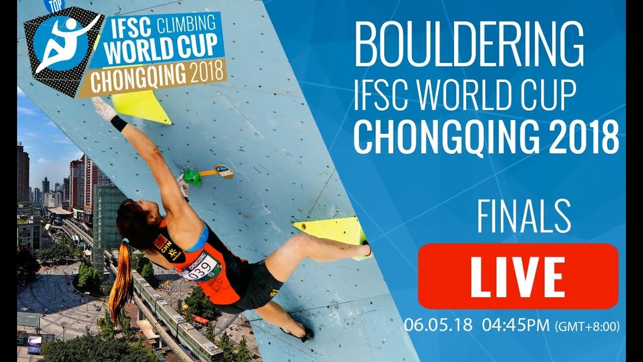 "Chongqing bouldering livestream ifsc world cup rock climbing"