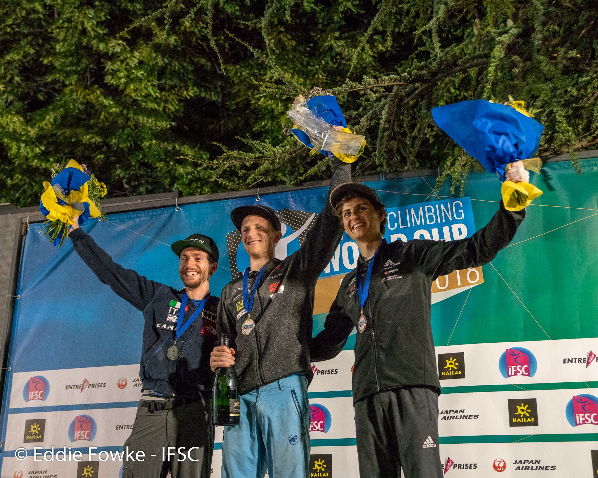 4 IFSC climbing world cup arco italy lead men podium