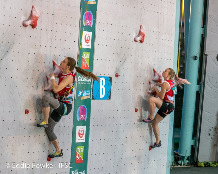 6 IFSC climbing world cup arco italy speed climbing women