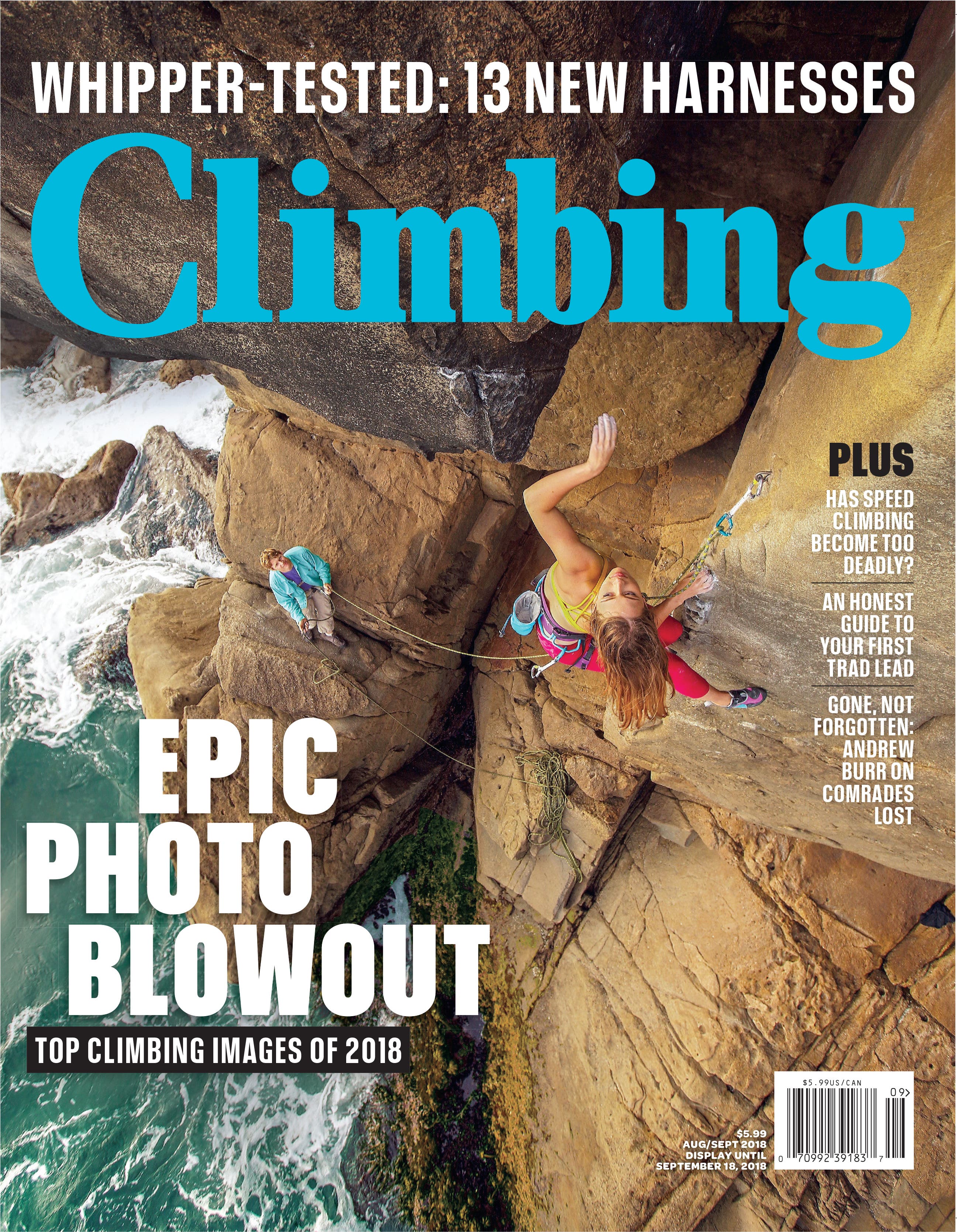 CV1_CL_SEP18.p1 Gabrielle Nobrega Captain Hook 5.10c Fisk Mill Cove California Rock climbing sport