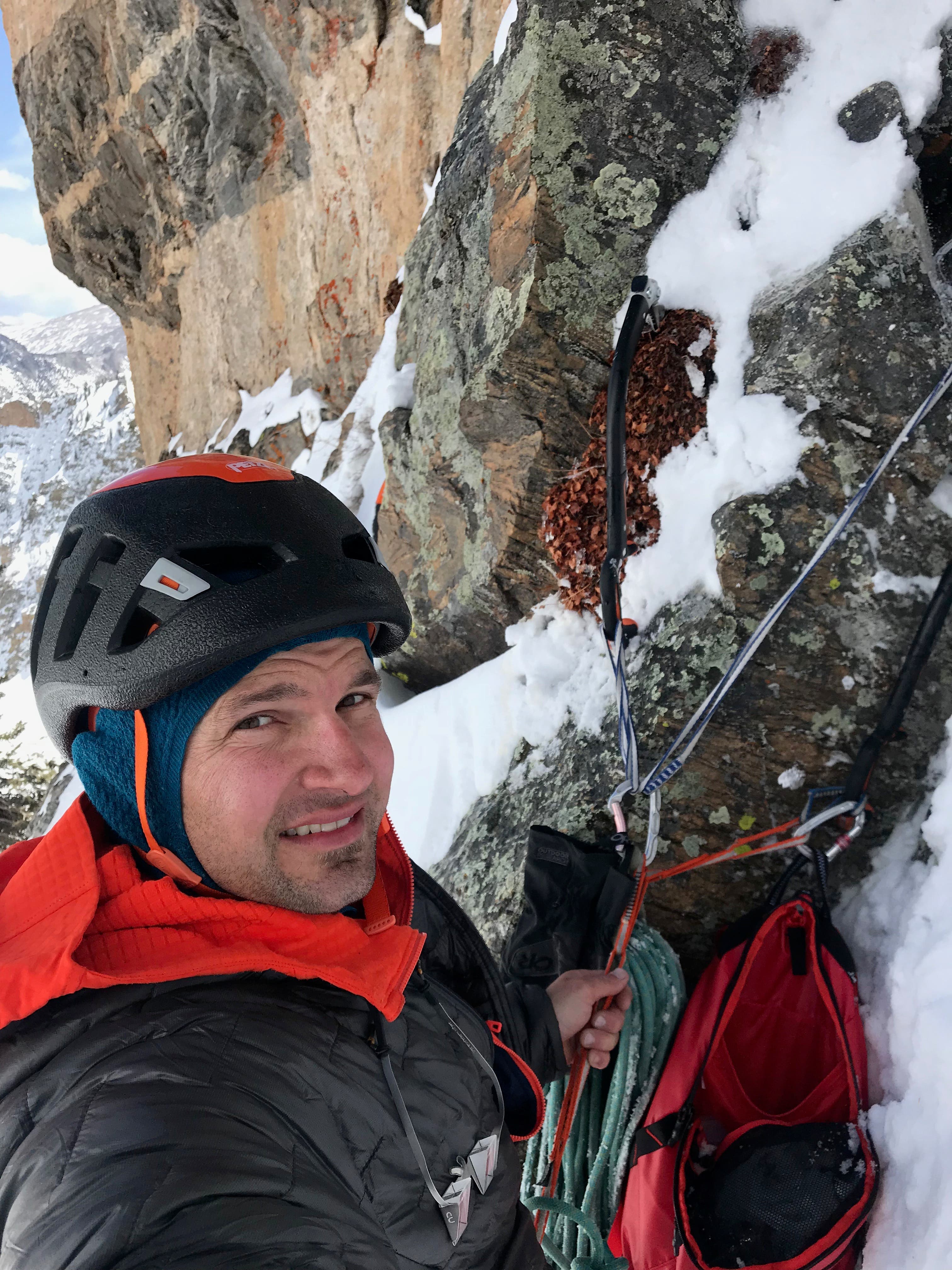 Chris Van Leuven Mixed Climbing Ice RMNP TNF Route Rocket Multipitch