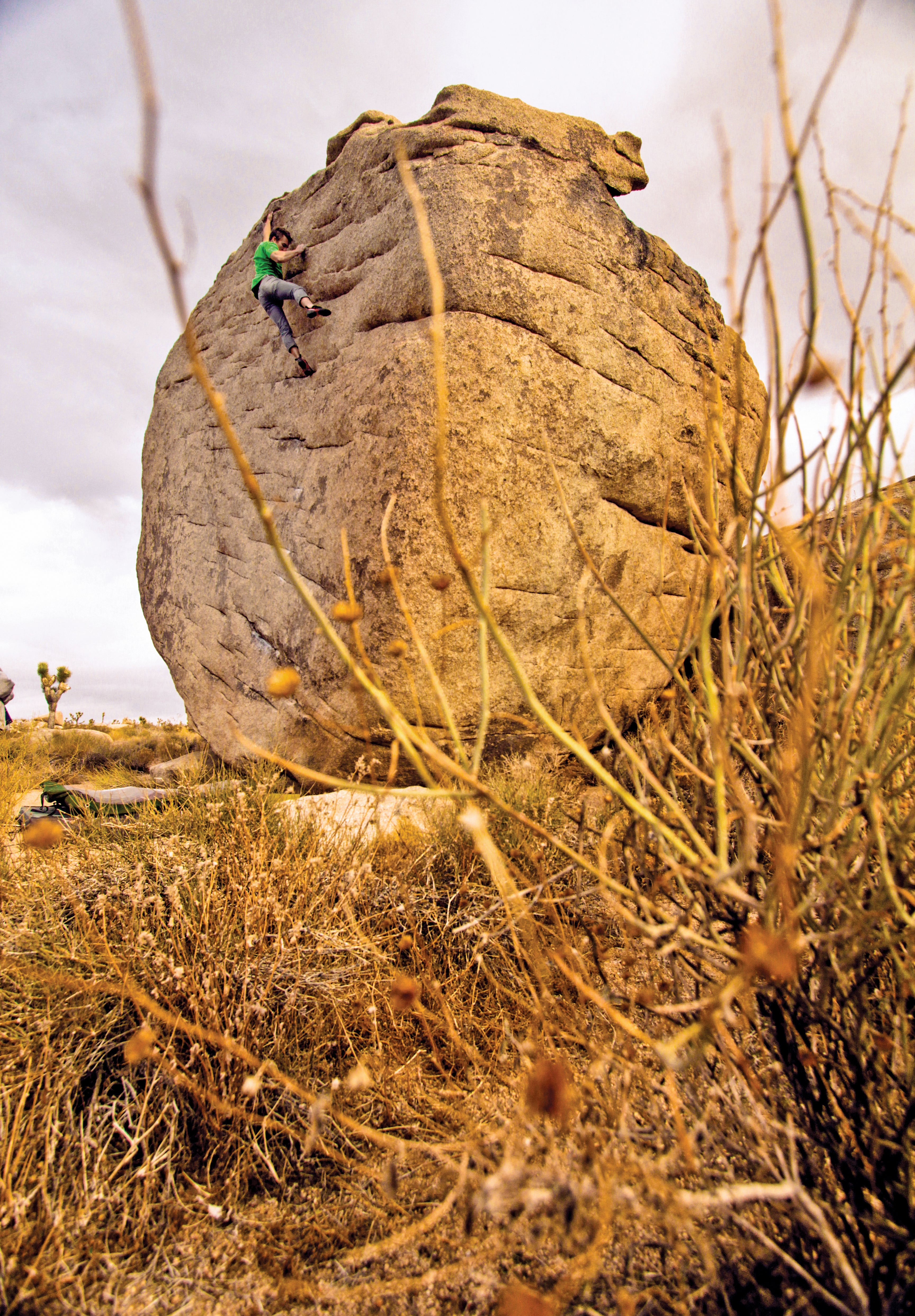 Matus Sobolic Joshua Tree Slashface Bouldering Rock Climbing California