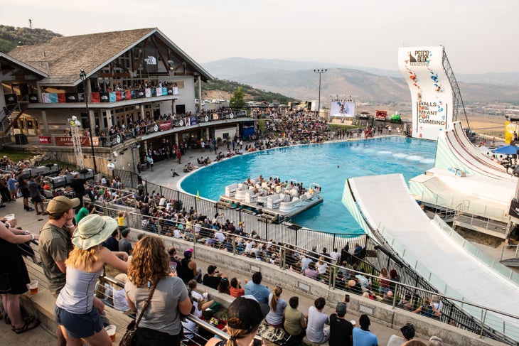 andreaLaue_psicoblocMasters2018-01 Psicobloc Masters Series 2018 Rock Climbing Competition deep water solo utah olympic park