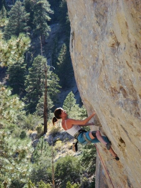 Heather Weidner Screaming Target 5.13c Mount Charleston Nevada rock climbing sport redpoint