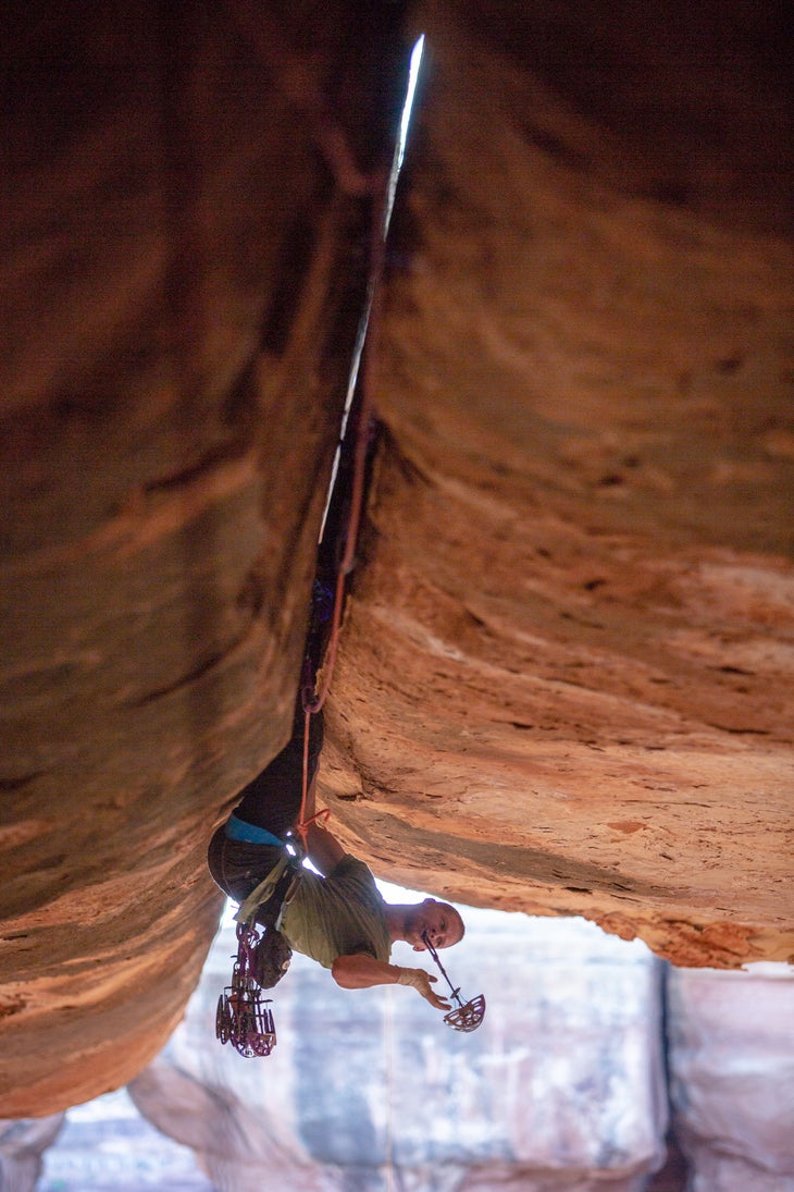 3W9A3724 Century Crack Offwidth Climbing Trad Utah White Rim 5.14b Danny Parker Second Ascent Redpoint