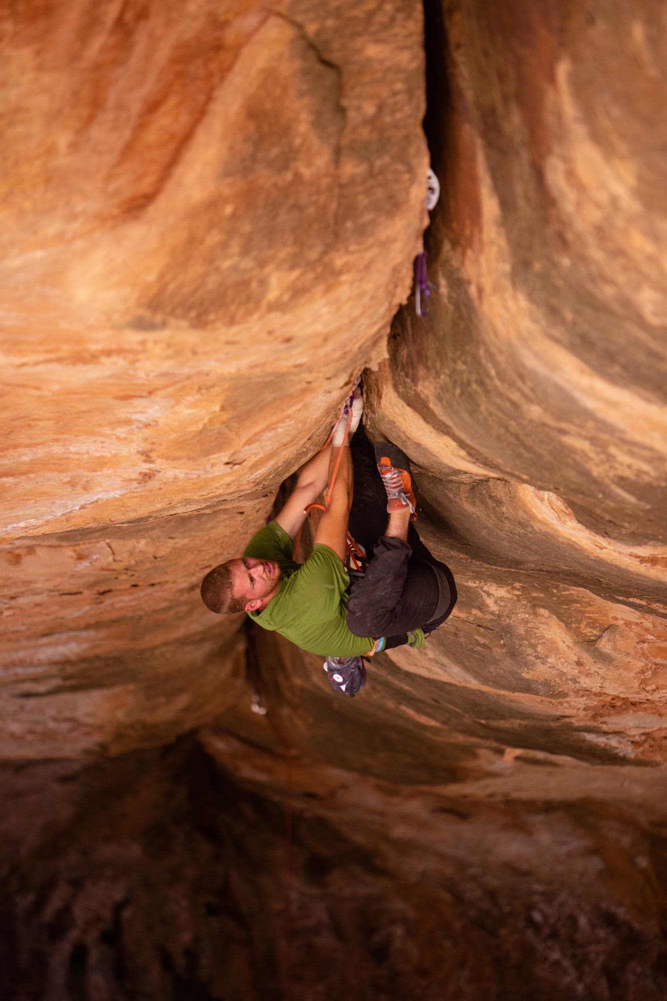 3W9A4301 Danny Parker Century Crack Offwidth Climbing Trad Utah White Rim 5.14b