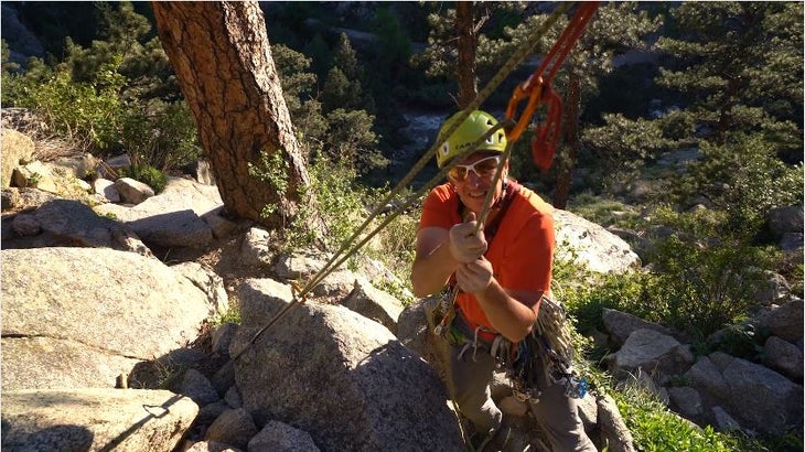 3-to-1 3-to-1 hauling system, trad climbing