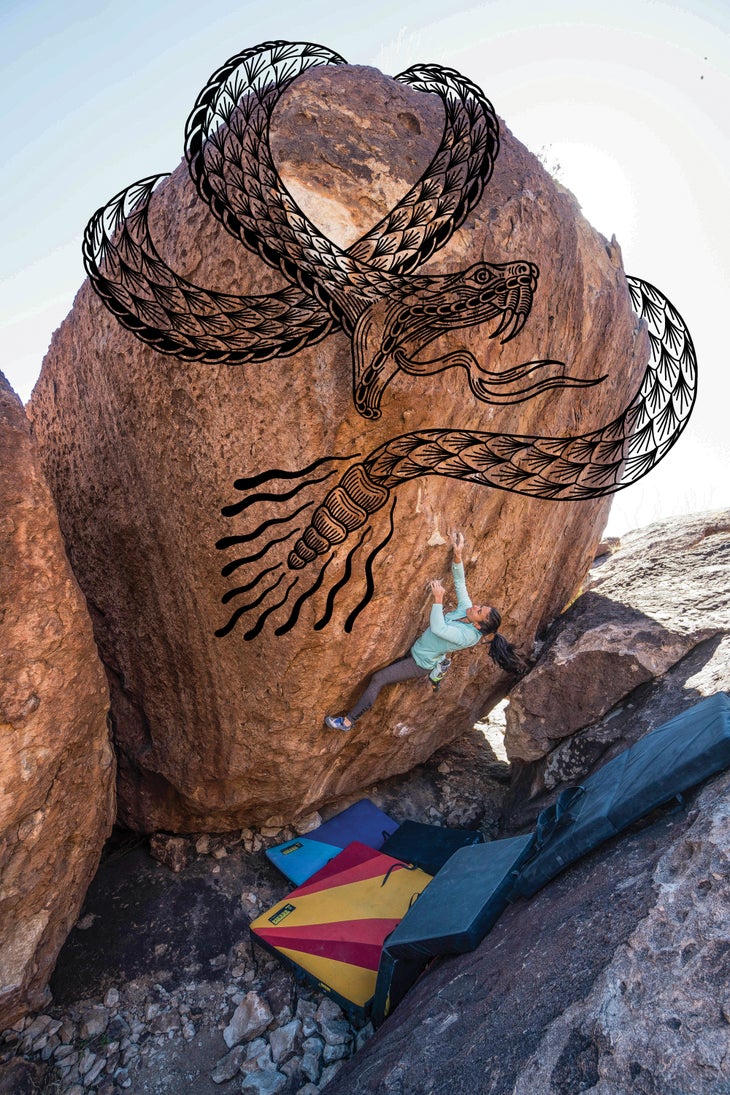 Nina Guns of Navrone (1 of 1)_gn-web Hueco Tanks State Park Bouldering Rock Climbing Texas Regulations