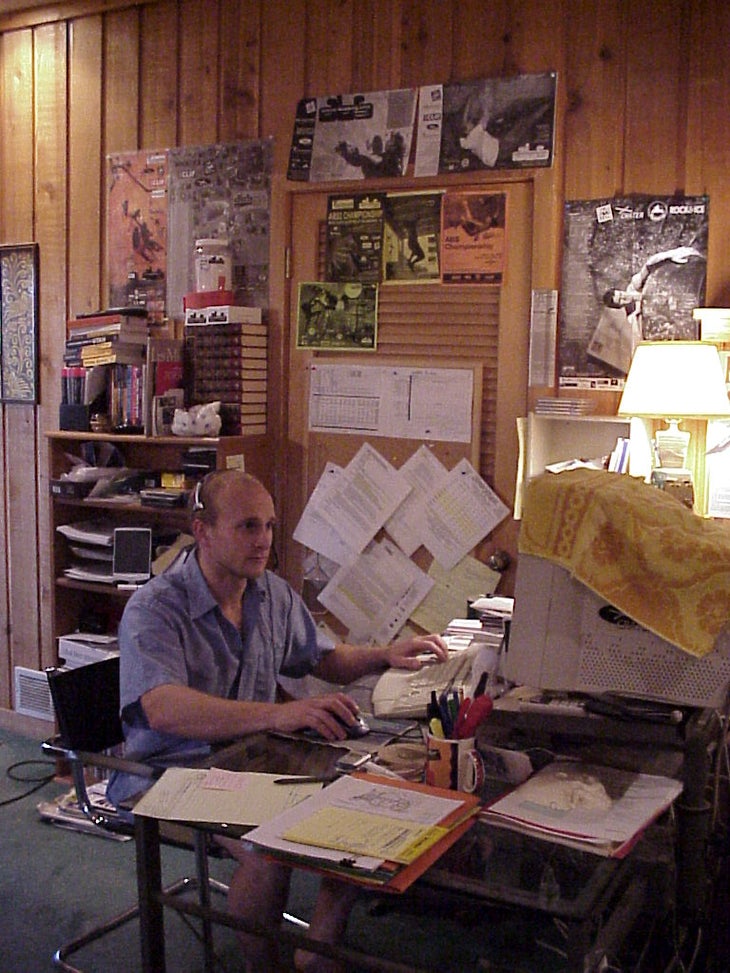 Scott Rennak hard at work at his home desk--_ABS headquarters_--trying to get the series off the ground in the early days. (photo courtesy of Scott Rennak)JPG None