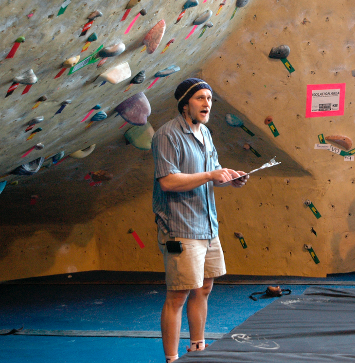 Scott Rennak working as the organizer at an early ABS competition (photo courtesy of Scott Rennak) None