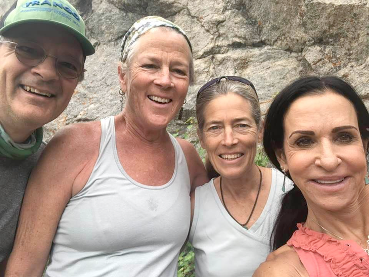 Bruno Haché, Marylee Harrer, Lynn Hill, Bobbi Bensman - Bobbi Bensman. (Left to right) Bruno Haché, Marylee Harrer, Lynn Hill, Bobbi Bensman. Photo: Bobbi Bensman.