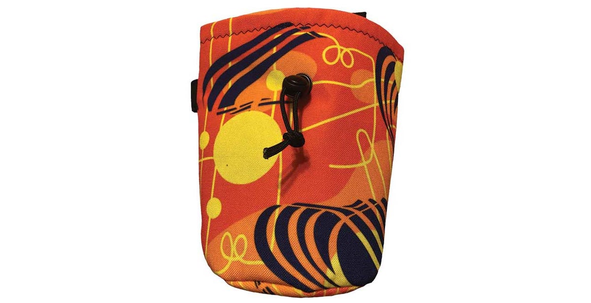 A Green Chalkbag Made From Recycled Bottles Climbing