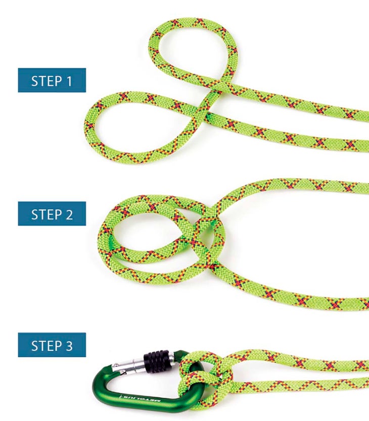Knot Tying Kit Pro-knot Best Rope Knot Cards,two Practice Cords And A Carabiner