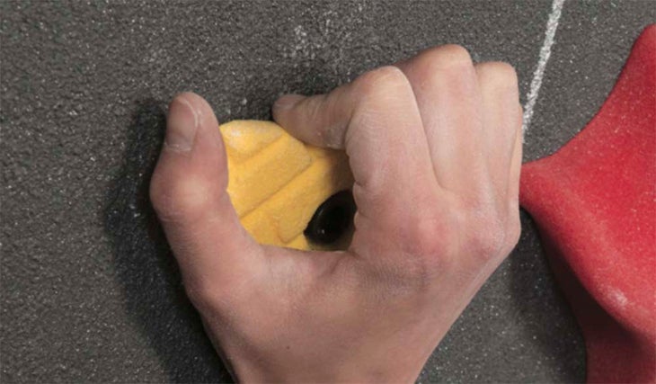 rock climbing crimp hold
