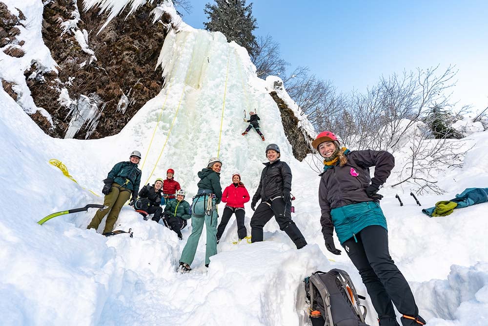 Ice climbing Valdez, Alaska.