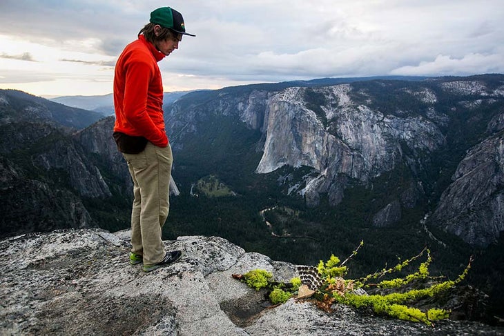 Dean Potter memorial at Taft Point, Yosemite.