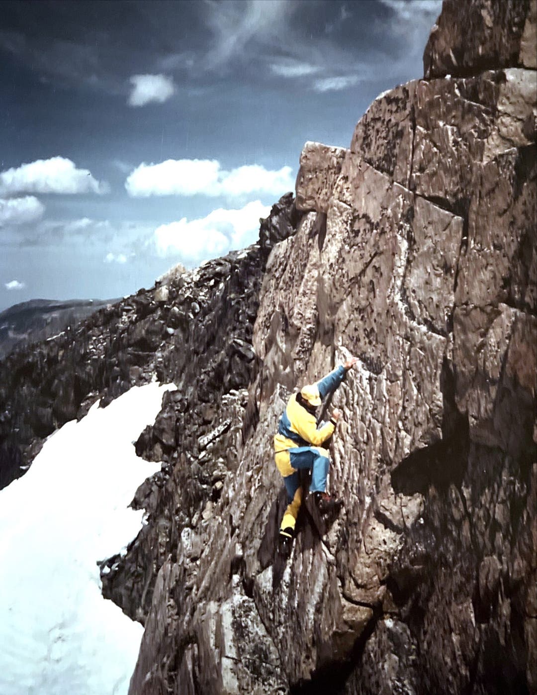 Kirt scrambling in the Beartooth Mountains with his best friend, Monte Madsen.