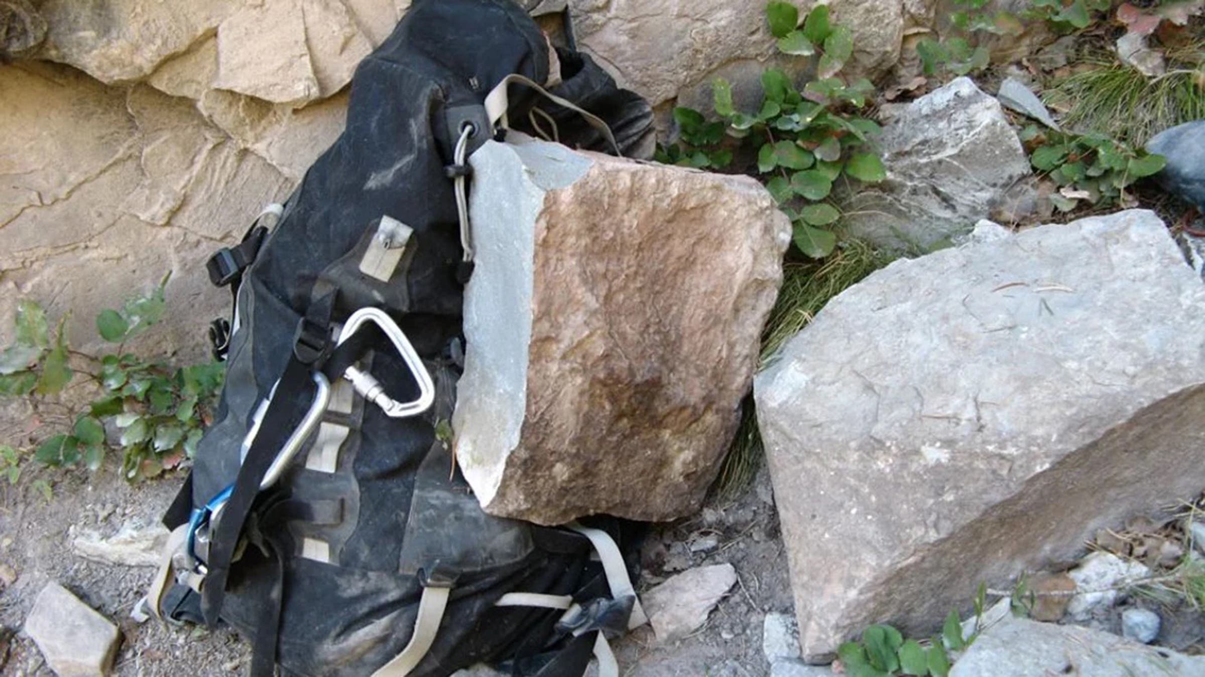 rock that hit climber