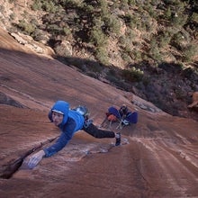 The author nears the end of the crux of pitch three, dubbed “The Intergalactic Hitman”, which went free at 5.13a R.