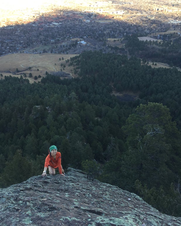 Bailee in her element, on the Flatirons