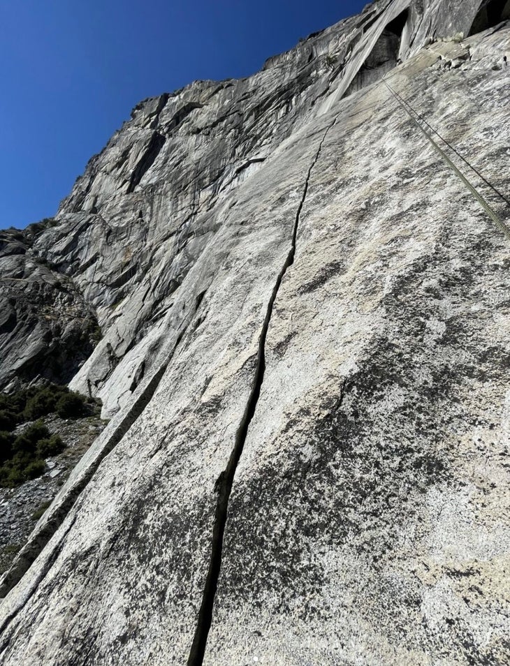 A new crack which appeared in Yosemite.