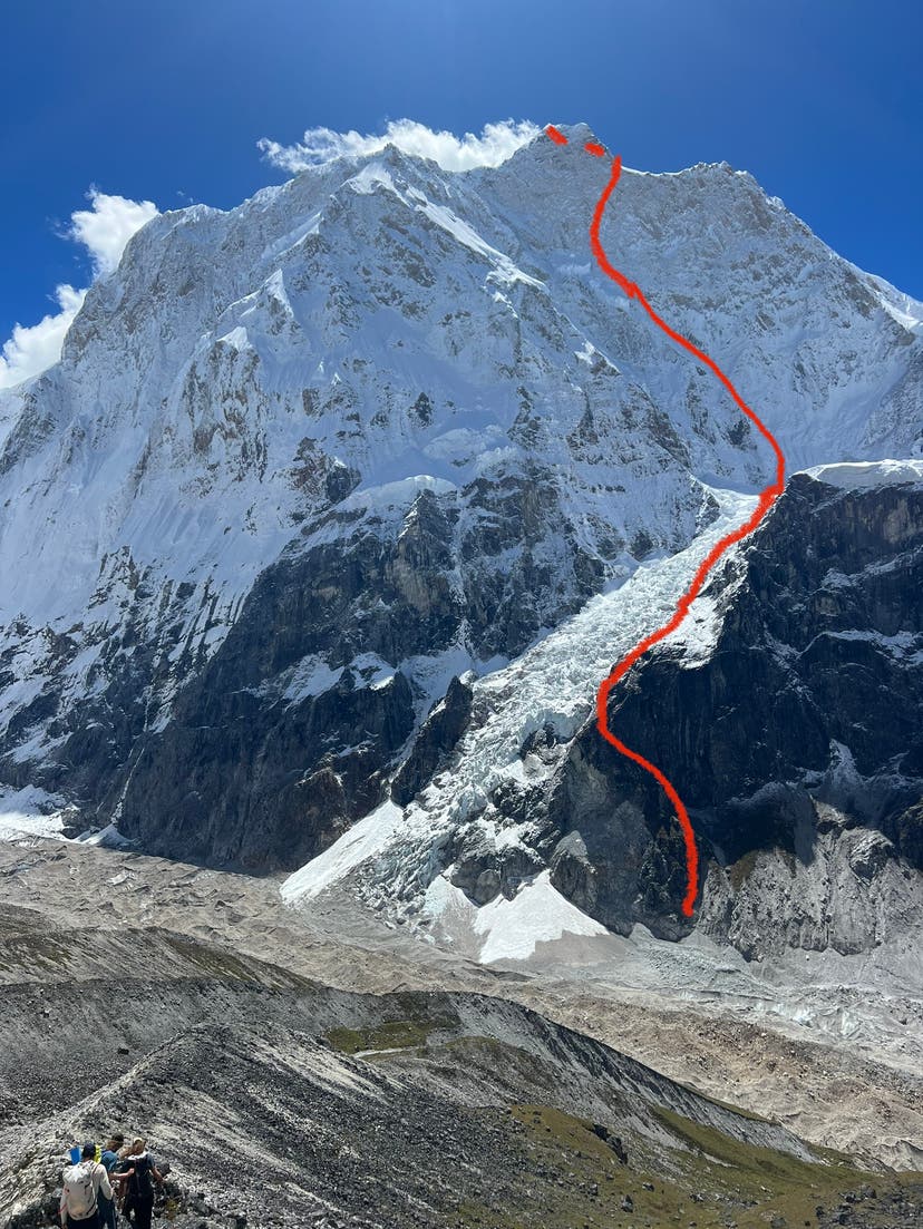 Americans Climb New Route on Jannu North Face - Climbing, image size:828x1103