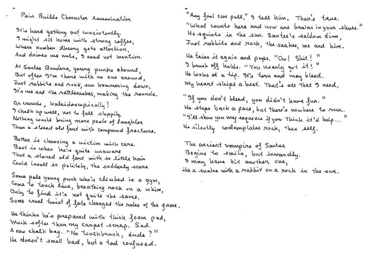 Dick Shockley's poem