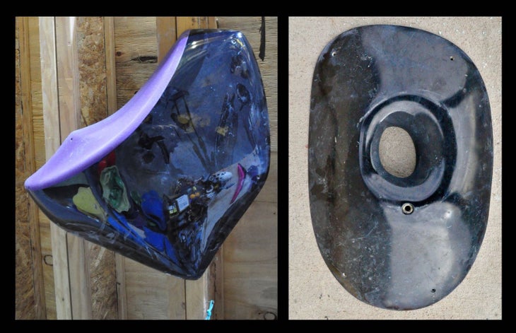 Two dual texture climbing holds