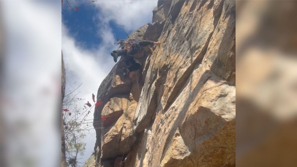 Climber Loses Focus And Takes Big Lead Fall Climbing