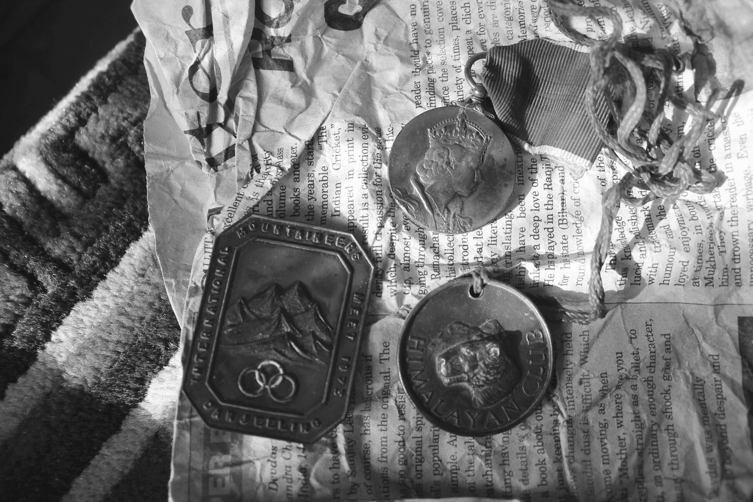 A collection of old Sherpa medals