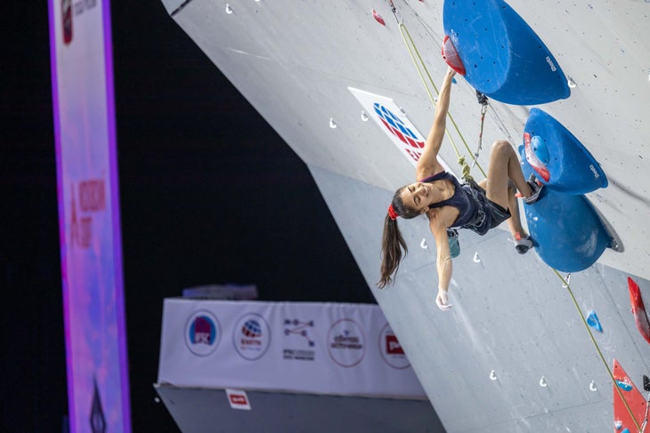 Natalia Grossman, an American Olympian, competing in the World Championships in Moscow in 2021