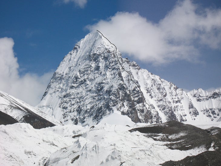 The 6,258-meter Yawash Sar, a previously unclimbed peak in the Karakoram.