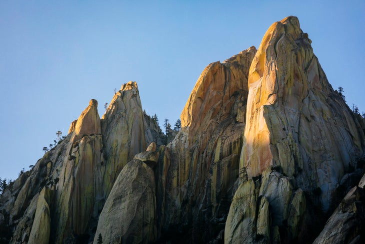 The Needles climbing area in autumn.