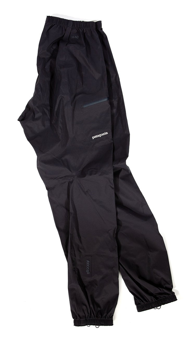 Patagonia's new M10 hardshell pant on white background.