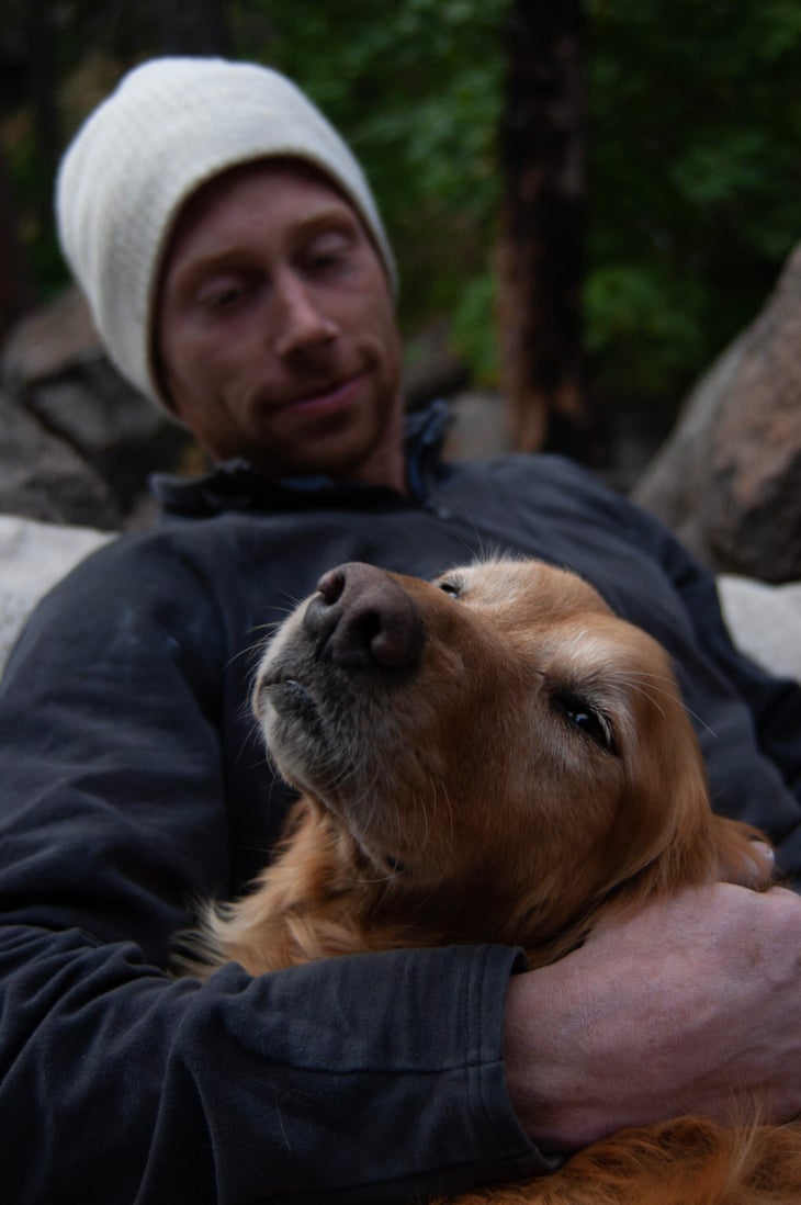 Johnny Goicoechea with his beloved dog, Ivy.