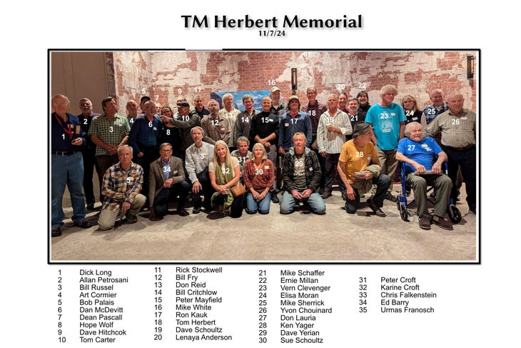 A group photo at TM Herbert's memorial service