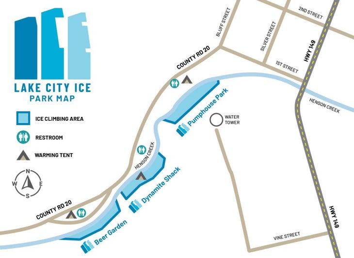 map of the Lake City Ice park