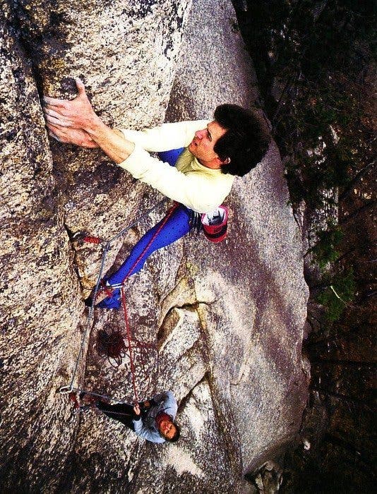 Neil Cannon climbing
