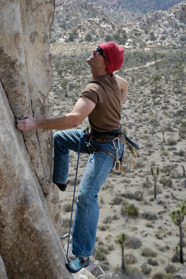 Tony Sartin climbing