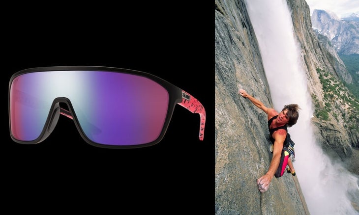 sunglasses and a man climbing in the 1990s