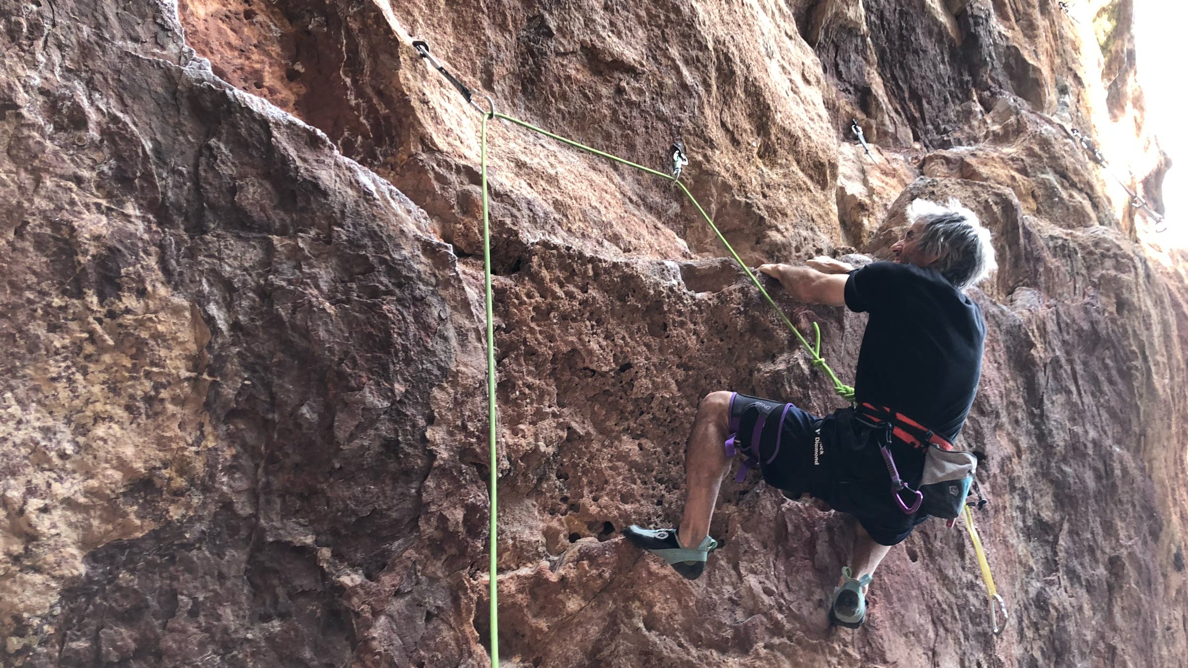 Matt Samet climbing outside