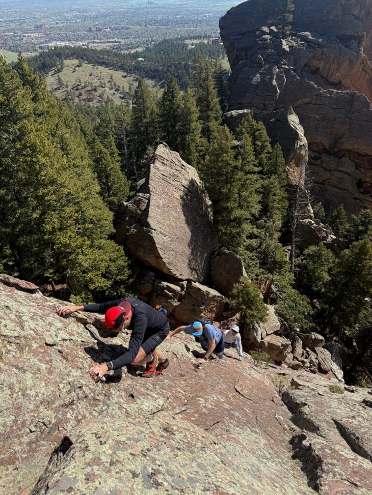men free soloing in the flatirons
