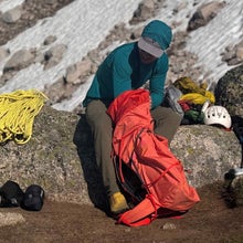 testing climbing packs in the field